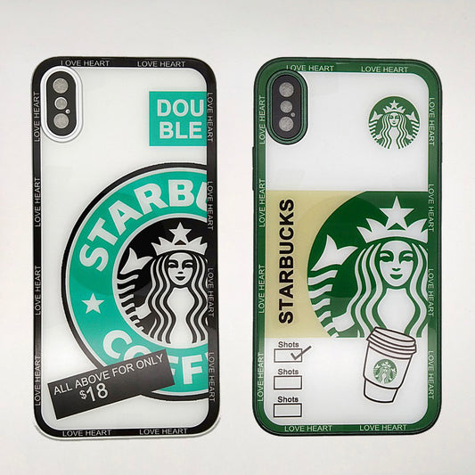 Starbucks Full Camera Lens Protective Hard Shel PC Case For apple iPhone X / XS