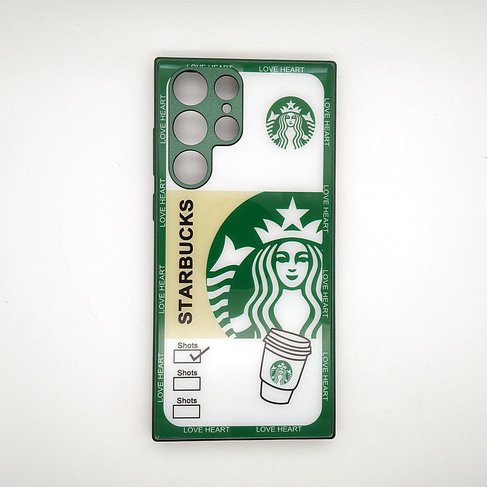S22 Ultra Starbucks Series High Quality Perfect Cover Full Lens Protective Transparent TPU Case For Samsung S22 Ultra
