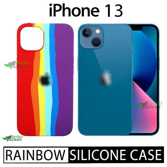 Latest Rainbow Silicone case for apple iPhone 13