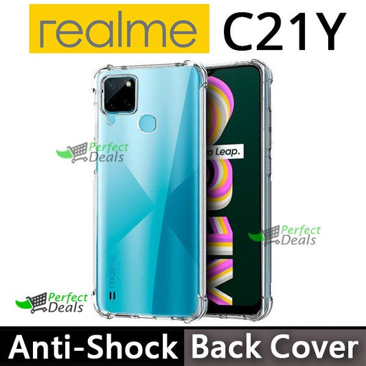 AntiShock Clear Back Cover Soft Silicone TPU Bumper case for Realme C21Y