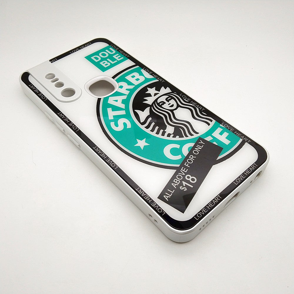 V15 Starbucks Series High Quality Perfect Cover Full Lens Protective Transparent TPU Case For Vivo V15