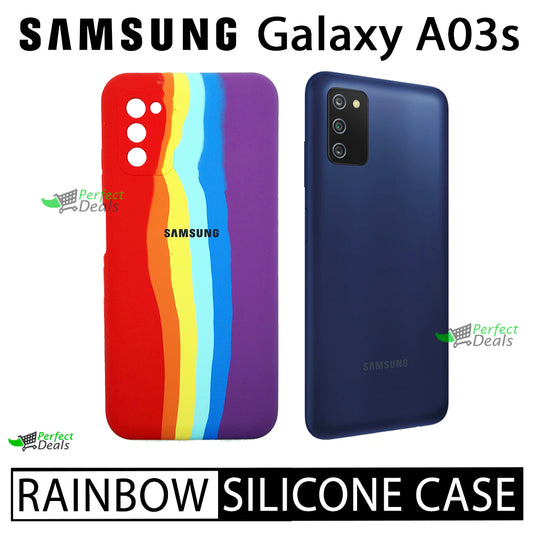 Latest Rainbow Silicone case for Samsung A03s