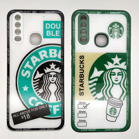 Y12 Starbucks Series High Quality Perfect Cover Full Lens Protective Transparent TPU Case For Vivo Y12