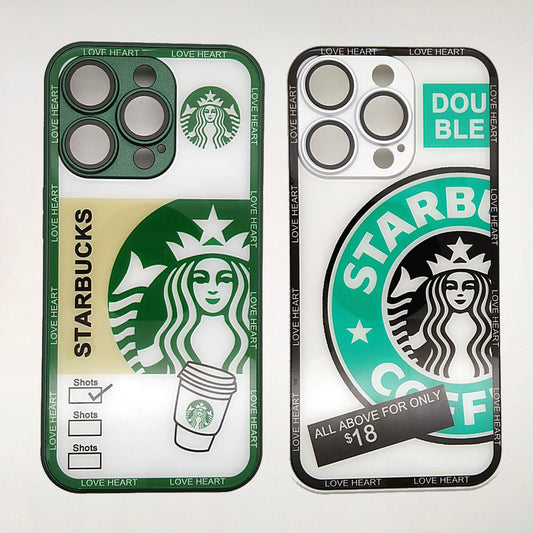 Starbucks Full Camera Lens Protective Hard Shel PC Case For apple iPhone 14 Pro