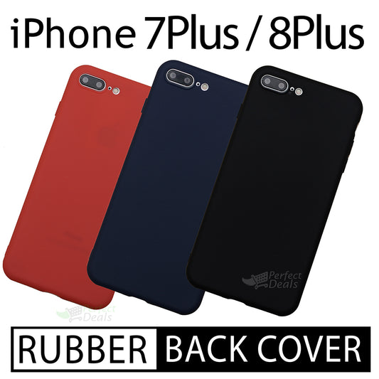 Slim Rubber fit back cover for iPhone 8 Plus