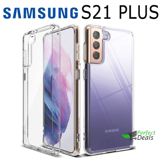 AntiShock Clear Back Cover Soft Silicone TPU Bumper case for Samsung S21 Plus