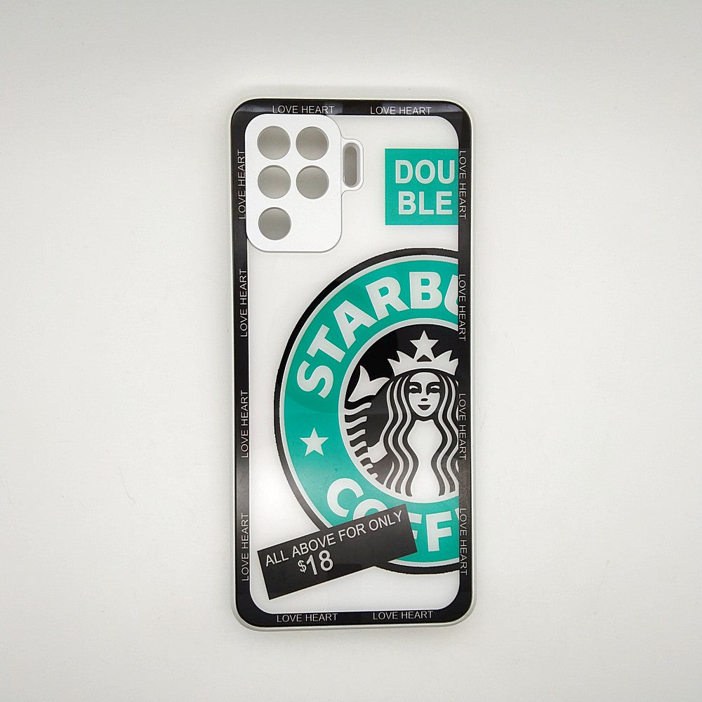 Starbucks Full Camera Lens Protective Hard Shel PC Case For OPPO F19 Pro