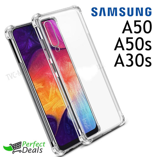 AntiShock Clear Back Cover Soft Silicone TPU Bumper case for Samsung A50