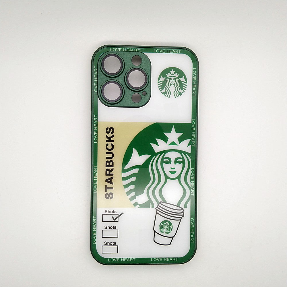 Starbucks Full Camera Lens Protective Hard Shel PC Case For apple iPhone 14 Pro Max