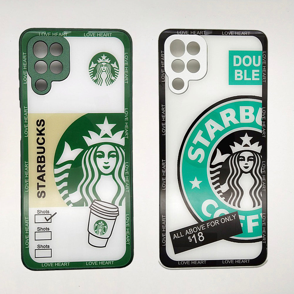 A12 Starbucks Series High Quality Perfect Cover Full Lens Protective Transparent TPU Case For Samsung A12
