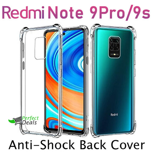 AntiShock Clear Back Cover Soft Silicone TPU Bumper case for Redmi Note 9 Pro