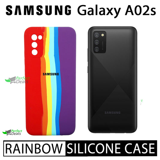 Latest Rainbow Silicone case for Samsung A02s