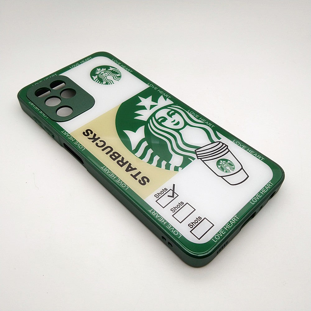 A22 4G Starbucks Series High Quality Perfect Cover Full Lens Protective Transparent TPU Case For Samsung A22 4G