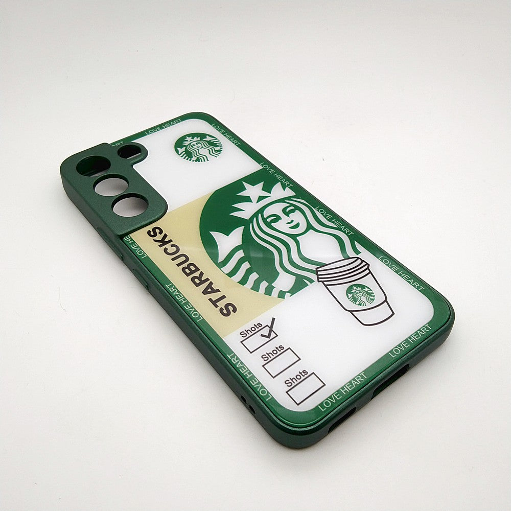 S22 Starbucks Series High Quality Perfect Cover Full Lens Protective Transparent TPU Case For Samsung S22