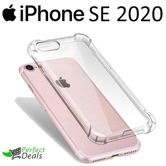 AntiShock Clear Back Cover Soft Silicone TPU Bumper case for apple iPhone SE 2020