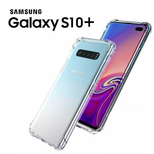 AntiShock Clear Back Cover Soft Silicone TPU Bumper case for Samsung S10 Plus