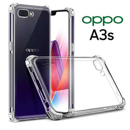 AntiShock Clear Back Cover Soft Silicone TPU Bumper case for OPPO A3s