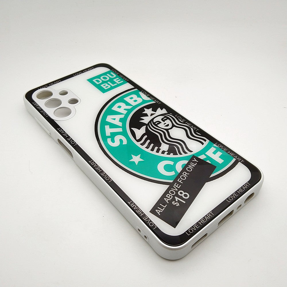 A13 4G Starbucks Series High Quality Perfect Cover Full Lens Protective Transparent TPU Case For Samsung A13 4G
