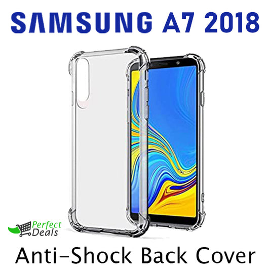 AntiShock Clear Back Cover Soft Silicone TPU Bumper case for Samsung A7 2018