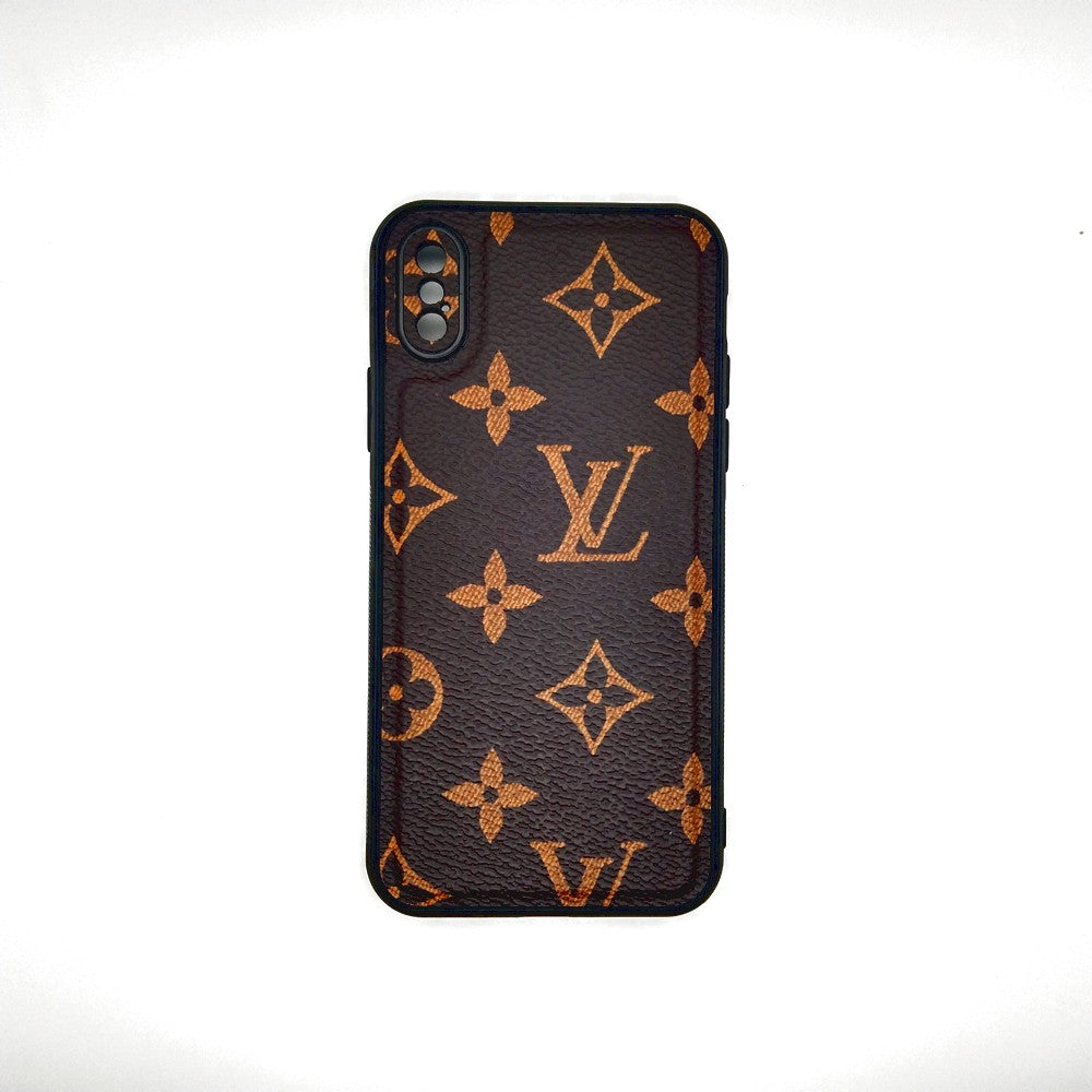 LV Case High Quality Perfect Cover Full Lens Protective Rubber TPU Case For apple iPhone XS Black