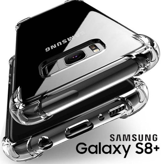 AntiShock Clear Back Cover Soft Silicone TPU Bumper case for Samsung S8 Plus