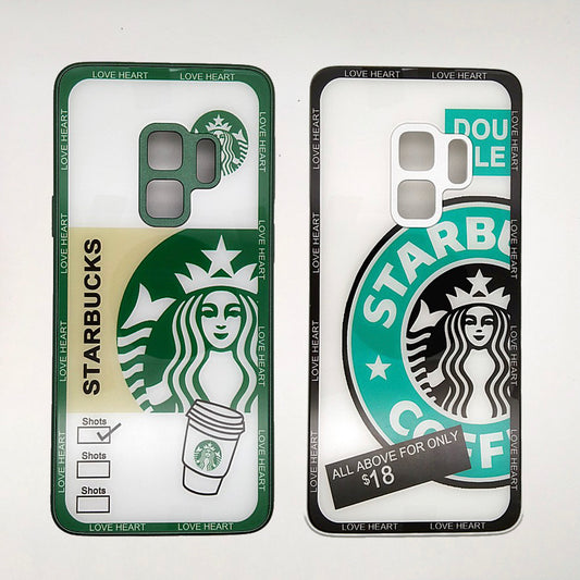 S9 Starbucks Series High Quality Perfect Cover Full Lens Protective Transparent TPU Case For Samsung S9