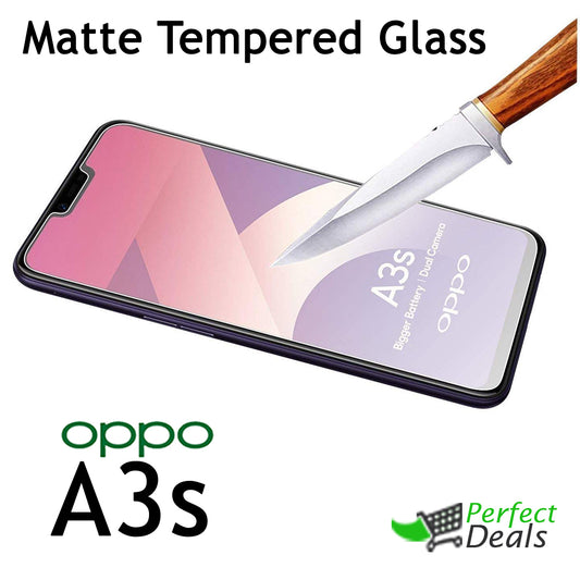 Matte Tempered Glass Screen Protector for OPPO A3s