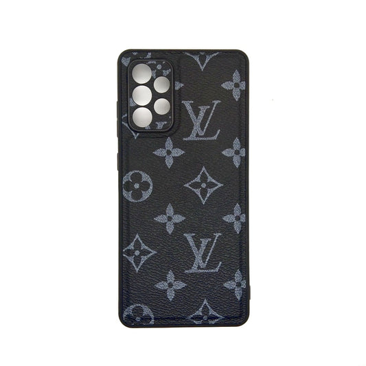 LV Case High Quality Perfect Cover Full Lens Protective Rubber TPU Case For Samsung A72 Black