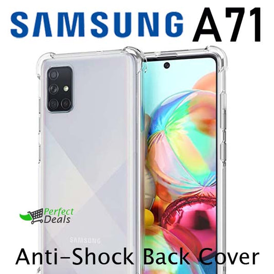AntiShock Clear Back Cover Soft Silicone TPU Bumper case for Samsung A71