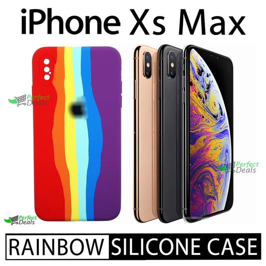 Latest Rainbow Silicone case for apple iPhone Xs Max