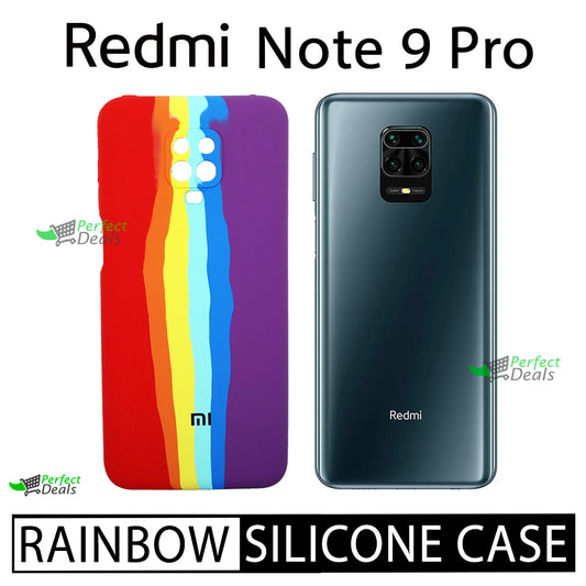 Latest Rainbow Silicone case for New Redmi Note 9 Pro