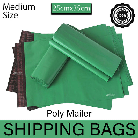 Shipping Bags Poly Mailer Courier Bags Light Green Medium 25cm x 35cm