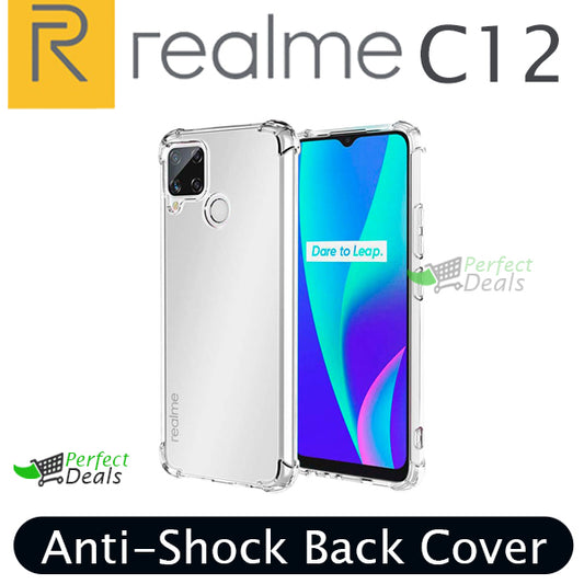 AntiShock Clear Back Cover Soft Silicone TPU Bumper case for Realme C12