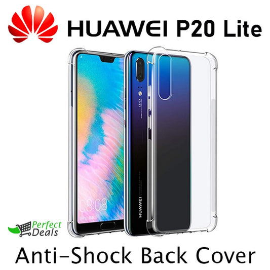 AntiShock Clear Back Cover Soft Silicone TPU Bumper case for Huawei P20 Lite