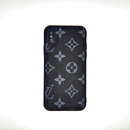 LV Case High Quality Perfect Cover Full Lens Protective Rubber TPU Case For apple iPhone XS Black