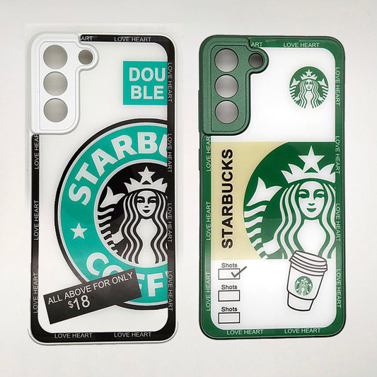 S21FE Starbucks Series High Quality Perfect Cover Full Lens Protective Transparent TPU Case For Samsung S21FE