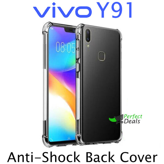 AntiShock Clear Back Cover Soft Silicone TPU Bumper case for Vivo Y91