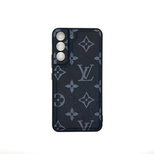 LV Case High Quality Perfect Cover Full Lens Protective Rubber TPU Case For Samsung S22 Black