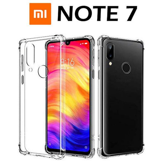 AntiShock Clear Back Cover Soft Silicone TPU Bumper case for Redmi Note 7