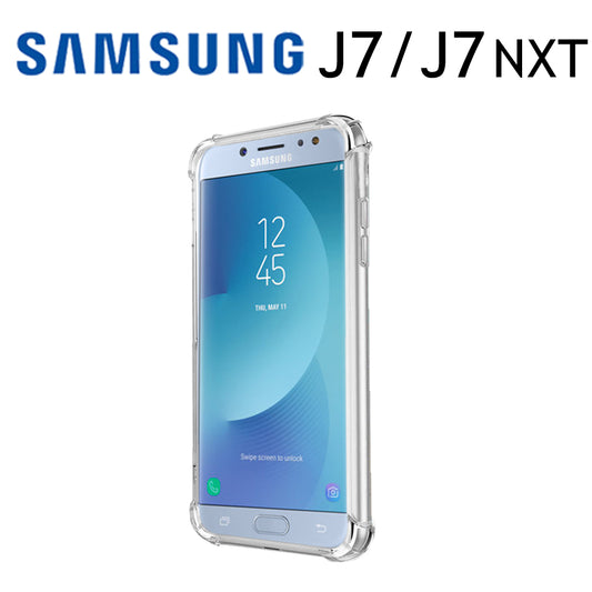 AntiShock Clear Back Cover Soft Silicone TPU Bumper case for Samsung J7