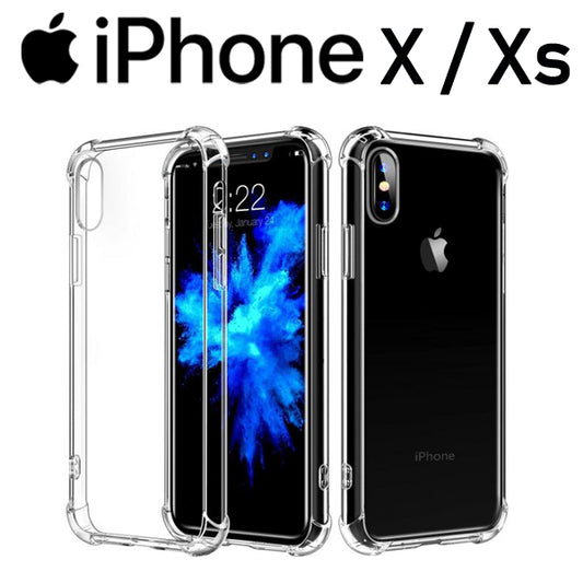 AntiShock Clear Back Cover Soft Silicone TPU Bumper case for apple iPhone X / Xs
