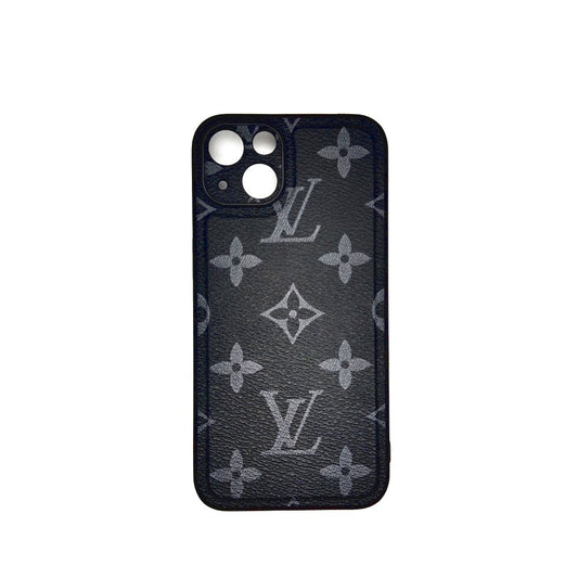 LV Case High Quality Perfect Cover Full Lens Protective Rubber TPU Case For apple iPhone 13 Black