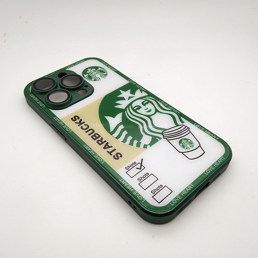 Starbucks Full Camera Lens Protective Hard Shel PC Case For apple iPhone 14 Pro