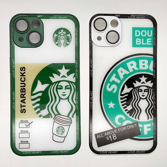 Starbucks Full Camera Lens Protective Hard Shel PC Case For apple iPhone 14