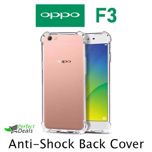 AntiShock Clear Back Cover Soft Silicone TPU Bumper case for OPPO F3