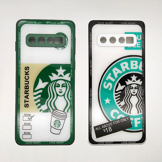 S10 4G Starbucks Series High Quality Perfect Cover Full Lens Protective Transparent TPU Case For Samsung S10 4G