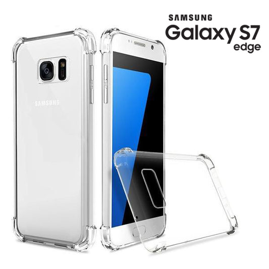 AntiShock Clear Back Cover Soft Silicone TPU Bumper case for Samsung S7 Edge