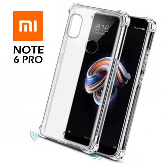 AntiShock Clear Back Cover Soft Silicone TPU Bumper case for Redmi Note 6 Pro