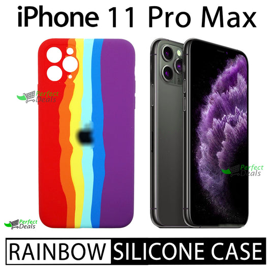 Latest Rainbow Silicone case for apple iPhone 11 Pro Max