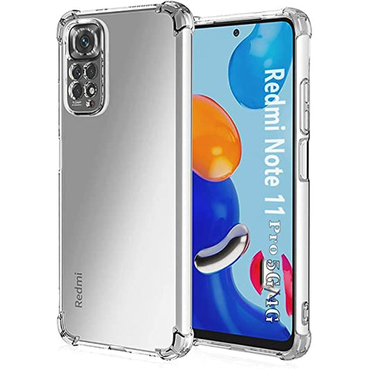 AntiShock Clear Back Cover Soft Silicone TPU Bumper case for Redmi Note 11 Pro